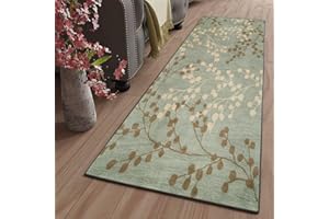 ZJXSNEH Tappeto Passatoia Corridoio Cucina Ingresso Antiscivolo Lavabile Vintage 40X140CM/15.72X55.02inches Rettangolo Inchiostro