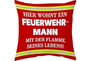 Shoppawhile Feuerwehr Geschenke für Männer Feuerwehr Geschenke Erwachsene Geburtstag Lustige Feuerwehr Kissenbezug 45x45cm