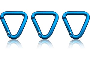 HOLESTO Mosquetón triangular, mosquetón pequeño, llavero, diseño de mosquetón, mini mosquetón, juego de mosquetón, 3 unidades