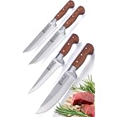 S&uuml;rLaz Handmade Butcher Sacrifice Series Knife Set Meat Vegetable Swimming Stripping Knife Kitchen S&uuml;rmene Knife 4-piece