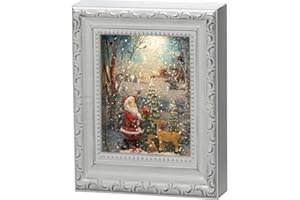 Konstsmide Kula śnieżna LED Święty Mikołaj ze zwierzętami/wypełniona wodą/dekoracje świąteczne wewnętrzne lampki akumulatorowe/timer/zasilanie bateryjne: 3 x AA 1,5 V (z wyłączeniem) lub USB (Inc)