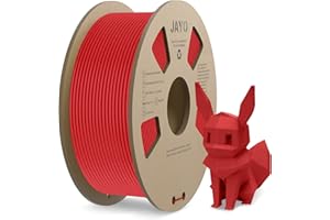 JAYO Matowy filament PLA 1,75 mm, do drukarki 3D, szpulki 1,1 kg, dokładność pomiaru +/- 0,02, PLA matowy czerwony