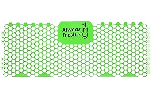 Alwees Fresh Trough Urinal Screen – 3 Pack – Fits All Types Of Trough Urinals – Professional Commercial Quality Splash Mats, Urinal Deodoriser & Odour Neutraliser (Green Apple)