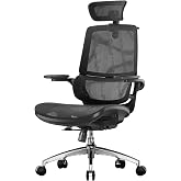 SIHOO M59AS Silla Oficina Ergon&oacute;mica Respaldo Dual Soporte Lumbar Flexible | Reposabrazos 3D Abatibles, Malla Totalmente Tran