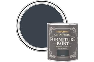 Rust-Oleum Black Furniture Paint in Satin Finish - Black Sand 750ml