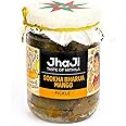 JhaJi Store Aam ka Sookha Bharua Achar | Dry Stuffed Mango Pickle, Bihari Style | Homemade, Sun-Dried, Tangy & Salty | With Little Oil & Bold Masala | 500g Glass Jar