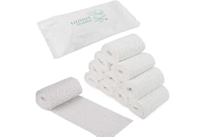 KNECKES® – Yeso para embarazada como recuerdo de tu bebé (10 rollos / 5 x 300 cm cada uno) | Regalo de embarazo | Set de escayola apto para manualidades y maquetas