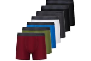 FM London 7-pack Mens Boxers, Tag Free - Cotton Rich, Breathable, Soft and Stretchy Mens Underwear