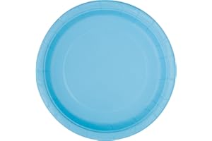 Unique Party 30899EU Environmentally Friendly Paper Plates 23 cm Light Blue Colour Pack of 16