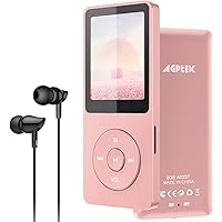 AGPTEK MP3 Player 8GB Bluetooth 5.0 mit Kopfhörern, 1.8 Zoll 70 Stunden Wiedergabezeit Kinder MP3 Player FM Radio, bis…