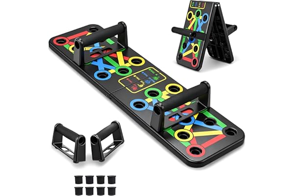 TWINZFIT Pushup Board, 15 in 1 Push Up Stand, Multi-Function Flex Board for Chest, Triceps, Shoulder, Back Muscles, Home Workout Gym Equipment, Multicolour