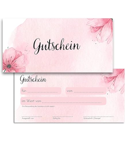 Bonuskarten Personalisiert Rosa - 100 Stück Treuekarten Nagelstudio