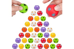Ainiv 36 sztuk zabawek z motywem piłki nożnej, 3,5 cm, spinner, na imprezę, do klasy, sensoryczna zabawka dla dzieci i dorosłych