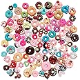 Anrher 100pcs Miniature Donuts Decoration Mixed Flatback Resin Sets for Childrens Doll House Pretend Kitchen Playset Cooking Game Toys