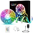 Gesto 5 Meter RGB LED Strip Lights with 12V Adaptor - 300 Led Waterproof Strip Light,Multicolor LED Lights for Home Decoration, Bedroom, Diwali Decor & False Ceiling(with 16 Color Changing Remote)