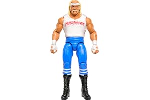 Mattel WWE - Personaggio Hulk Hogan, action figure da collezione alta 15+ cm con tecnologia TrueFX, costume da combattimento e 10 punti d'articolazione, giocattolo per bambini, 6+ anni, HTW19