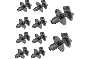 Buaak 10 Pcs Battery Covers Cowl Panel Retainer Plastic Clips, Battery Cover Buckle, Car Panel Cover Trim, Nylon Through Nail for Plywood Cap 9mm for Land Rover Range Rover LR024316(Black)