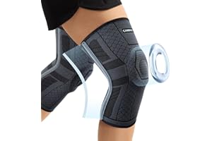 CAMBIVO Kniebandage Männer Damen X2 mit PMMA Stabilisatoren & Patella-Polster, Bandage Knie Rutschfest & Atmungsaktiv, Knee Support für Meniskusriss, Arthritis, ACL, Gelenkschmerzen, Sport