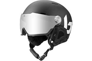 BOLLÉ Bolle Might Visor | Casque de Ski avec visière Intégrée| Protection ABS Haute Résistance | Ventilation Optimale|Oreillettes Amovibles| Traitement Anti-Buée & Anti-Rayures