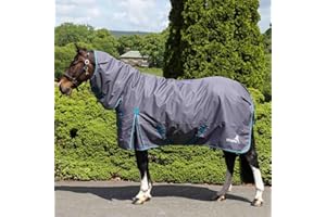 Ventomasta 300g Combo Neck Turnout Rug – Waterproof & Breathable Horse Blanket with Ripstop Fabric, Taped Seams, Tail Flap & Anti-Rub Lining for Winter Protection