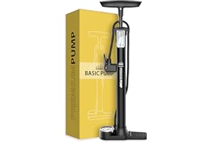 DANSI Standluftpumpe, Verschiedene Modelle, mit Adaptern, passend für alle gängigen Ventile, mit Manometer