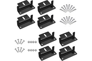 FUNNYTEK 8PCS Solar Panel Mounting Bracket Holder, Aluminum Solar Panel Z Brackets Roof Solar Panel Brackets with Nuts & Screws for Motorhome, RV, Boat, Wall, Yacht and Other Off Gird Installation