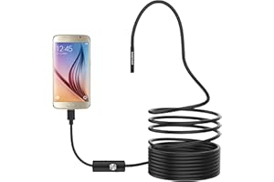 pancellent 2 w 1 endoskop USB, 5,5 mm, kamera inspekcyjna z 6 diodami LED i kablem o długości 3,5 m, adapter USB do smartfonów i tabletów z systemem Android (dla początkujących)