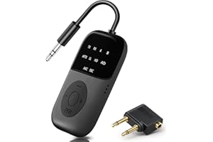 SOARUN 2-IN-1 Bluetooth 5.4 Adapter Transmitter, 24H Spielzeit, aptX Low Latency Airfly Gadgets, Bluetooth Empfänger Sender Klinke 3,5 für Flugzeug, Airpods, Kopfhörer,TV, Audio System, Auto