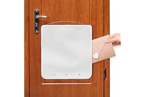 Samamoca Attrape-boîte aux lettres de porte sans vis – Blanc – Récupérateur de boîte aux lettres interne, récupérateur de boîte aux lettres, couvercle de boîte aux lettres, 52 x 51 cm, matériau