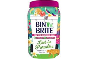 Bin Brite Bin Odour Neutraliser | Keeps Your Bins Fresh & Clean - Soaks Up Liquid, Eliminates Odours (Lost in Paradise - 500g)