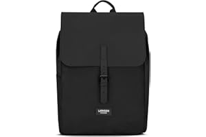 LARKSON Zaino Donna Nero - Ida - Borsa Zainetto Porta PC 13 Pollici - Ideal per l'Università, il Lavoro, il Tempo Libero - Idrorepellente
