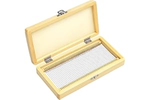 ZPSCXQ 26x10.5x3.5CM Wooden Slide Storage Box for Microscope Slides, Holds 50 Slides Prepared Microscope Slide Set Box, Ideal for Biology Students, Science Teachers, Laboratory Researchers