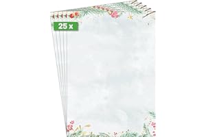 SIGEL DP608 Papier listowy Boże Narodzenie "Christmas Magic Watercolor", A4, 25 arkuszy, z papieru zrównoważonego