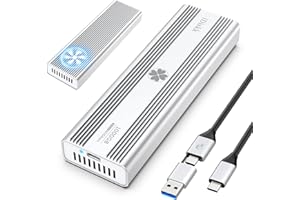 iDiskk 40Gbps Thunderbolt NVMe Carcasa, Aluminio Externo M.2 NVMe SSD Carcasa para Thunderbolt 3/4, USB4/3.2/3.1/3.0 Dispositivo, Soporte Tamaño 2280 M&B+M-Key PCIe, hasta 2800MB/s