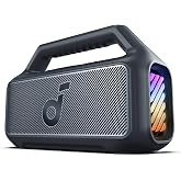 Soundcore Boom 2 Bluetooth 5.3 Hoparl&ouml;r, 80W, BassUp 2.0, 24 Saat Pil &Ouml;mr&uuml;, IPX7 Su Ge&ccedil;irmez, LED Işık, USB-C, Siyah - A3138