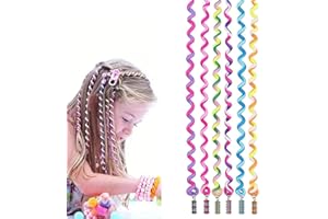 FENGLIN-JOY Bunte Haar Torsion Haarschmuck,6 Stück Torsion Haarschmuck Haarreifen Mädchen Set mit Strass für Kinderparty Gefallen Haarstyling Geschenk Täglich Verkleiden(Farbe)