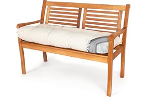 Spatium Cojines para Bancos Funda desenfundable, Impermeable 30 tamaños para Elegir de 7 Colores(100 x 60 x 10cm Beige)