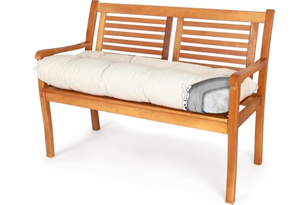 Spatium Cojines para Bancos Funda desenfundable, Impermeable 30 tamaños para Elegir de 7 Colores(100 x 60 x 10cm Beige)