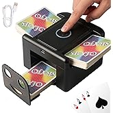 Buldoospok M5 - Mélangeur de cartes automatique rechargeable - 1 à 2 jeux - Silencieux - Mélangeur de cartes à jouer électriq