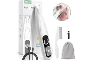 ‎PAPMINI PAPMINI Pfotentrimmer für Hunde, Extra Leise Hundeschermaschine, Hundepfoten Trimmer mit LED-Licht, Type-C Wiederaufladbar Schermaschine Hund, Paw Trim Pro für Pfoten, Ohren, Gesicht, Augen