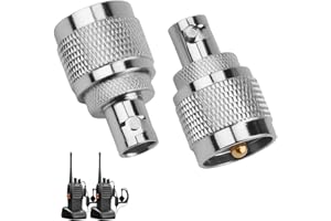 VIDSMOW 2pcs Bnc Female to Uhf Male Pl259 Coaxial Adapter, Rf Connector Converter with Low Signal Loss, Compatible with Cb Antennas, So239 Interfaces, Ham Radio Systems, Test Equipment, Wireless Modules