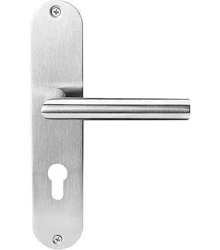 Hoppe Amsterdam – 3898215 Security Door Handle Fitting DIN Standard Spacing 92 Mm Long Plate Cylinder Lock - View #2