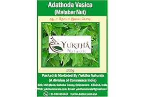 Yuktha Green Natural Adhatoda Powder, Vasa Powder,Adosa,Arusha,Rus,Bansa andMalabar Nut Powder - 200g/ 7 Oz