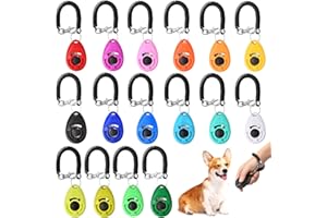 Azonelife Hunde Clicker, 16 Stück Pet Training Profi Clicker, Hundetraining Klicker mit Handschlaufe, Haustier Training Clicker, Hunde Klicker Set mit Großem Knopf für Hunde Katzen Pferde