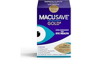 3 Pack Macu-SAVE Gold+ Food Supplement with Meso-Zeaxanthin/Lutein and Zeaxanthin Zinc & Vitamin B2 30 Day (3)