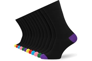 Socksmad Mens Socks Multipack – 12-Pack Soft and Breathable Work Socks with Reinforced Heel and Toe – Cotton Socks Men for Casual, Everyday Wear