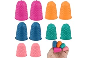 KODWIS Cunas de goma para dedos, 10 unidades de protectores de dedos de silicona y almohadillas de silicona reutilizables para clasificar dinero, contar escritura, 5 colores y 5 tamaños