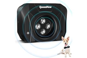 BUBBACARE Antiladridos para Perros,33FT Ahuyentador de Perros Potente,3 Frecuencias Ajustables Dispositivo Antiladridos Para Perros,Auto Dispositivo antiladridos,Repelente PerrosInterior/exterior,100% Humanizar