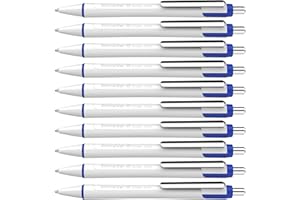 Schneider Slider Xite 133203 długopis (długopis z odporną na zużycie końcówką ze stali nierdzewnej, 10 sztuk, wyprodukowano w Niemczech), trwały, niebieski atrament
