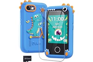 BAISIQI Kids Smart Phone for Boys Ages 3-8, Dinosaur Phones Toys with Dual Camera, Toddler Touchscreen Phone Educational Toys for Kids, Christmas Birthday Gifts for 3 4 5 6 7 8 9 10 Year Old Boys